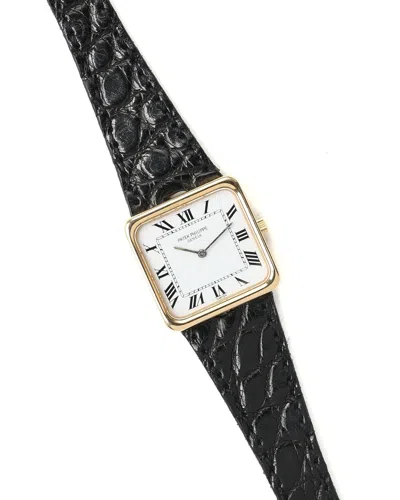 Pre-owned Patek Philippe 26x26mm Ref. 4222 Ca 1980 18k Watch In White
