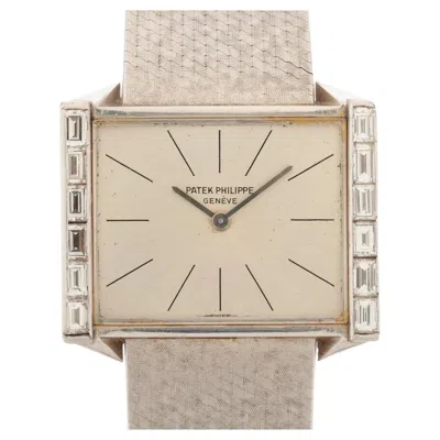Pre-owned Patek Philippe 3506/3g 18k White Gold Silver Dial Vintage Watch