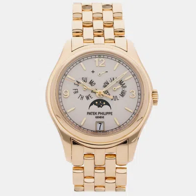 Pre-owned Patek Philippe Annual Calendar 5146/1j-001 White Automatic Men's Watches 39mm