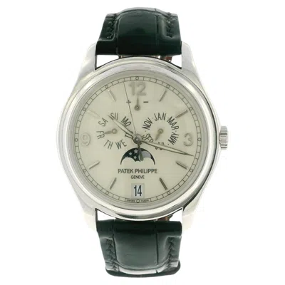 Pre-owned Patek Philippe Annual Calendar 5146g Cream Dial Watch & Papers In White