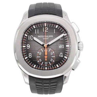 Pre-owned Patek Philippe Aquanaut 42mm Steel Black Dial Automatic Watch 5968a-001