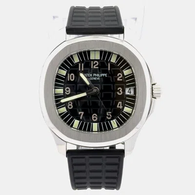 Pre-owned Patek Philippe Aquanaut 5065a-001 Black Stainless Steel Automatic Men's Watches 38mm