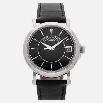 Pre-owned Patek Philippe Aquanaut 5067a-001 Black Stainless Steel Quartz Men Wristwatch 36 Mm
