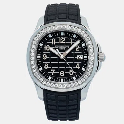 Pre-owned Patek Philippe Aquanaut 5267/200a-001 Quartz Black Stainless Steel Women's Wristwatch 38 Mm