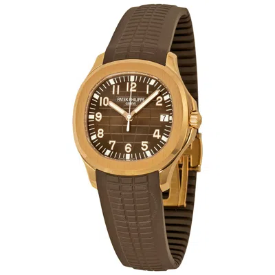 Patek Philippe Aquanaut Brown Dial 18k Rose Gold Brown Rubber Automatic Men's Watch 5167r-001