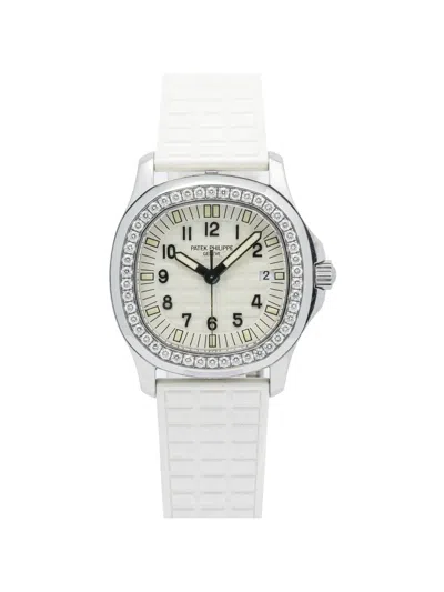 Pre-owned Patek Philippe Aquanaut Luce Diamond 34mm Watche In White