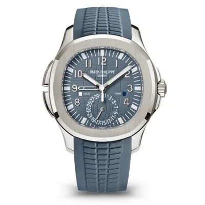 Patek Philippe Aquanaut Travel Time Automatic Men's Watch 5164g-001 In Aqua / Blue / Gold / Gold Tone / White