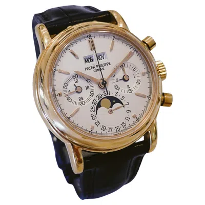 Pre-owned Patek Philippe , Beautiful 18k Rose Gold Chronograph Ref. 3970e Wristwatch, 1997 In Red