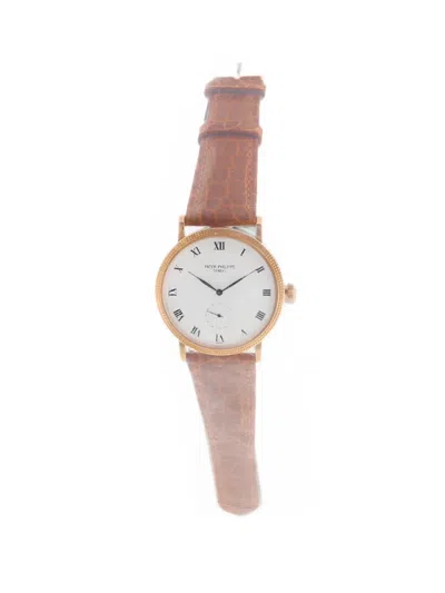 Pre-owned Patek Philippe Calatrava 33mm Watch In White