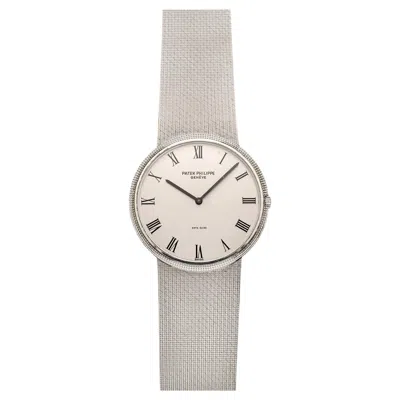 Pre-owned Patek Philippe Calatrava 3588-1 18k White Gold Silver Dial Automatic 35mm