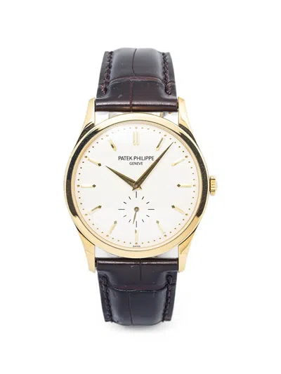 Pre-owned Patek Philippe Calatrava 37mm Watch In White