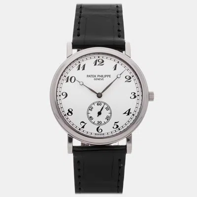 Pre-owned Patek Philippe Calatrava 5022g-012 White White Gold Manual Winding Women's Watches 33mm
