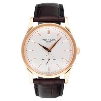 Pre-owned Patek Philippe Calatrava 5196r 18k Rose Goldn Watch Box & Papers In Red