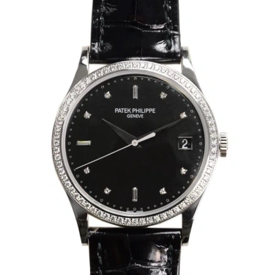 Patek Philippe Calatrava Automatic Diamond Black Dial Men's Watch 5297g-001