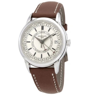 Patek Philippe Calatrava Automatic Weekly Calendar Men's Watch 5212a-001 In Brown