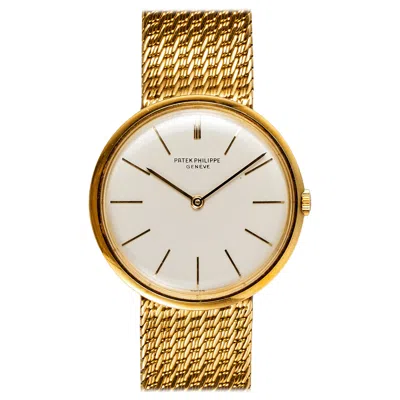 Pre-owned Patek Philippe Calatrava Cream Dial 18k Yg 1970s In White