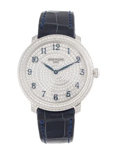 Pre-owned Patek Philippe Calatrava Diamond Ribbon Joaillerie Watch, 36mm In Multi