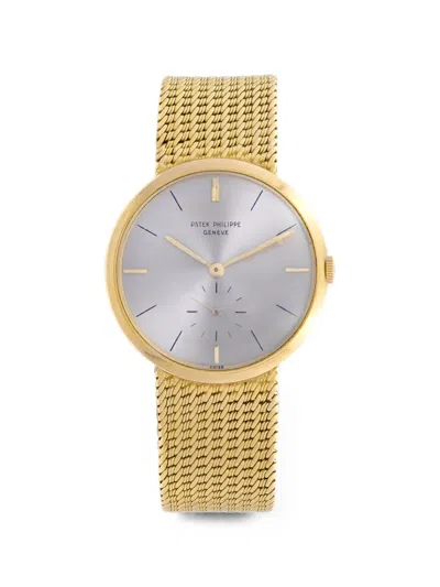 Pre-owned Patek Philippe Calatrava Mesh-bracelet 33mm Watch In Silver