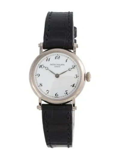 Pre-owned Patek Philippe Calatrava Officers Watch In Multi