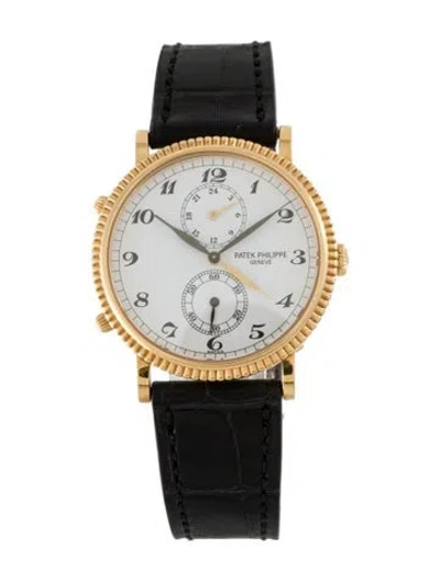 Pre-owned Patek Philippe Calatrava Travel Time Watch In Multi
