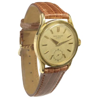 Pre-owned Patek Philippe Calatrava Vintage Ref 2545 Yellow Gold Mechanical Wristwatch