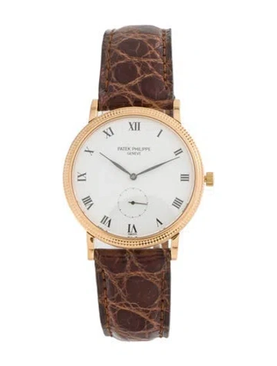 Pre-owned Patek Philippe Calatrava Watch, 33mm In Multi