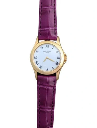 Pre-owned Patek Philippe Calatrava Watch In Multicolor