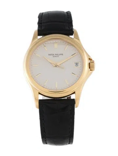 Pre-owned Patek Philippe Calatrava Watch In Silver