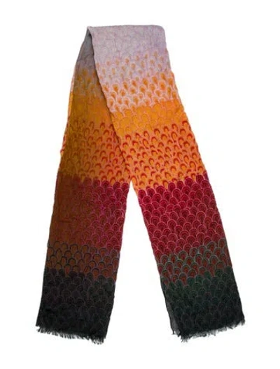 Pre-owned Patek Philippe Cashmere Printed Scarf In Green