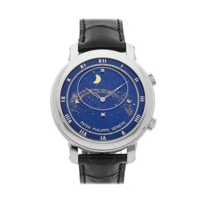 Patek Philippe Celestial Automatic Moon Phase Blue Dial Ladies Watch 5102g-001 In Blue/white/silver Tone/gold Tone/black