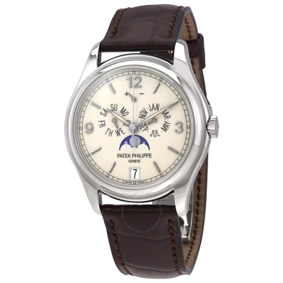 Patek Philippe Complicated Annual Calendar 18kt White Gold Automatic Men's Watch 5146g In Brown