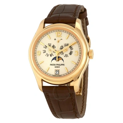 Patek Philippe Complicated Annual Calendar 18kt Yellow Gold Men's Watch 5146j In Brown
