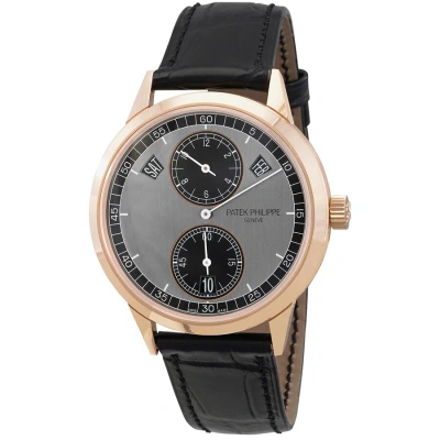 Patek Philippe Complications 18kt Rose Gold Automatic Grey Dial Men's Watch 5235/50r-001 In Black
