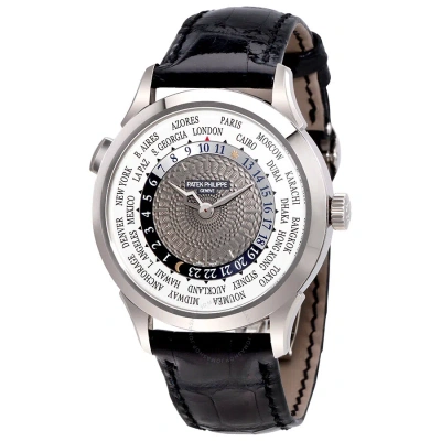 Patek Philippe Complications 18kt White Gold World Time Automatic Men's Watch 5230g-001 In Black
