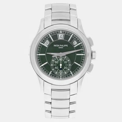 Pre-owned Patek Philippe Complications 5905/1a-001 Automatic Green Stainless Steel Men's Wristwatch 42 Mm