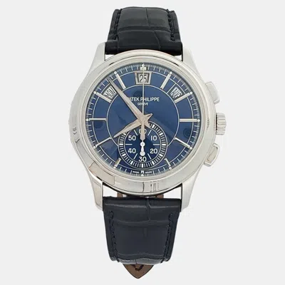 Pre-owned Patek Philippe Complications 5905p Automatic Blue Platinum Men's Wristwatch 42 Mm