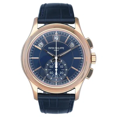 Pre-owned Patek Philippe Complications 5905r Sunburst Blue Dial Box & Service Papers