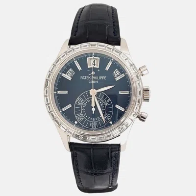 Pre-owned Patek Philippe Complications 5961p Automatic Blue Diamond Platinum Men's Wristwatch 40.5 Mm