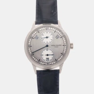 Pre-owned Patek Philippe Complications Annual Calendar Regulator 5235g-001 Silver 18k White Gold Automatic Men's Watches 40mm