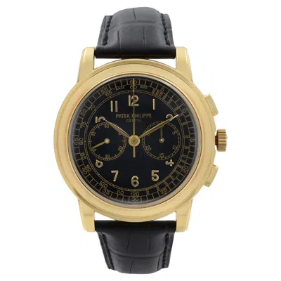 Pre-owned Patek Philippe Complications Chronograph Yellow Gold Hand Wind Watch 5070j-001