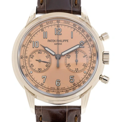 Patek Philippe Complications Salmon Opaline Dial Chronograph Hand Wind Men's Watch 5172g-010 In Brown / Charcoal / Chocolate / Gold / Gray / Rose / White
