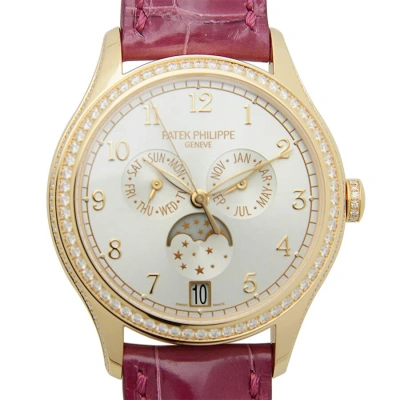 Patek Philippe Complications Silvery Sunburst Dial 18k Rose Gold Automatic Ladies Watch 4947r-001 In Gold / Gold Tone / Pink / Rose / Rose Gold / Rose Gold Tone / Silver