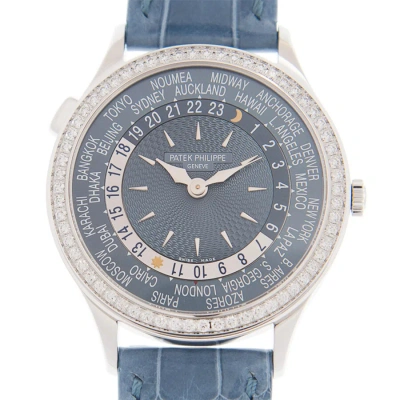 Patek Philippe Complications World Time Automatic Diamond Blue Dial Unisex Watch 7130g-016