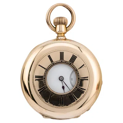 Pre-owned Patek Philippe Demi Hunter Pocket Watch In 18 Karat Yellow Gold