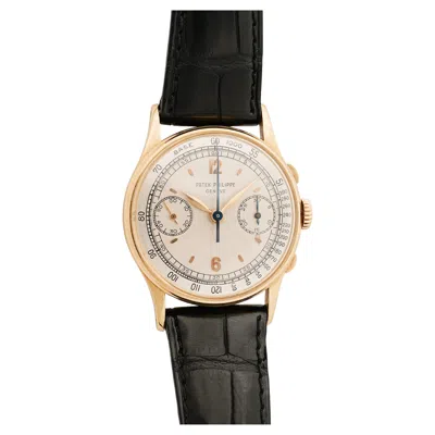 Pre-owned Patek Philippe , Elegant & Rare 18k Ygold Chronograph "ref. 130" Wristwatch, 1947 In Multi