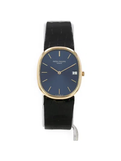 Pre-owned Patek Philippe Ellipse 31mm Watch In Blue