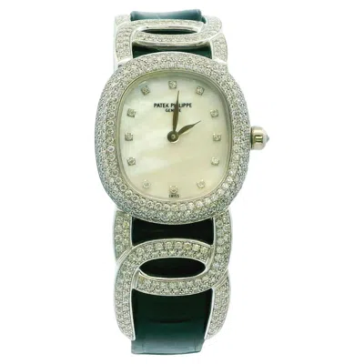Pre-owned Patek Philippe Ellipse 4832 18k White Gold Pave Mop Dial Box & Papers