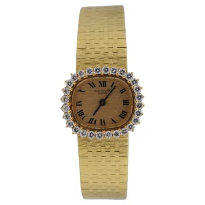 Pre-owned Patek Philippe Ellipse Watch With Diamonds In 18k Yellow Gold