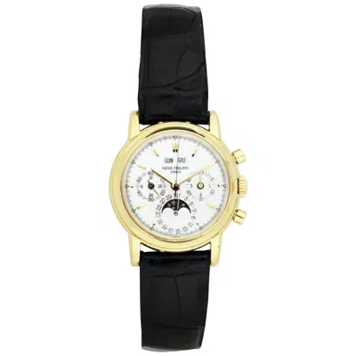 Pre-owned Patek Philippe Fine Yellow Gold Perpetual Calendar Chronograph With Moon Phases