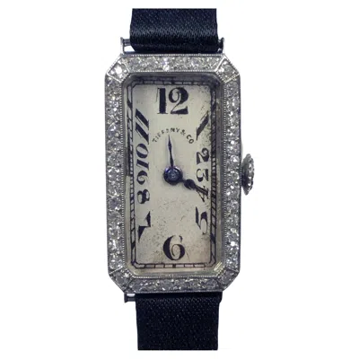 Pre-owned Patek Philippe For Tiffany & Company Ladies Platinum And Diamond Wrist Watch In Multi